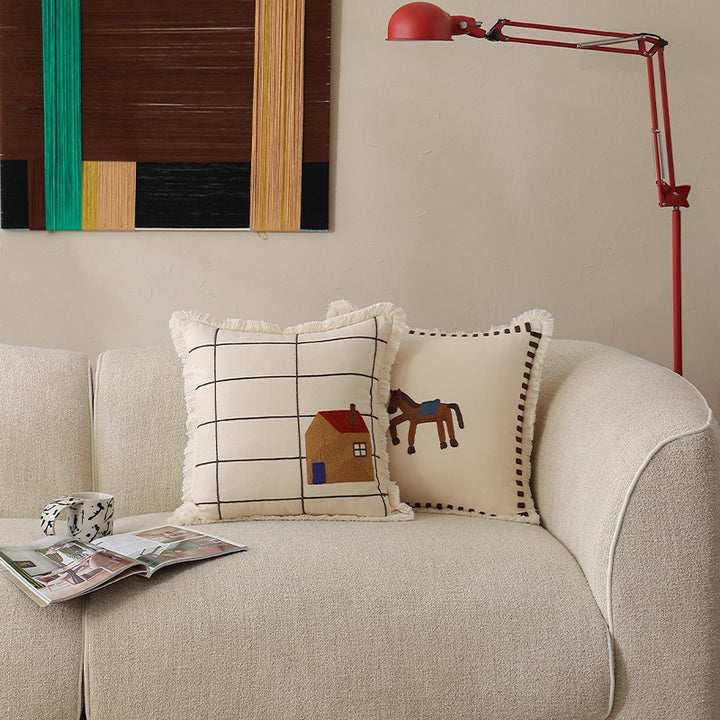 Pasture Tales Embroidered Cushion Collection