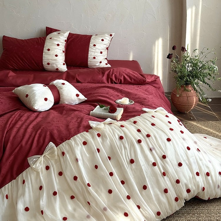 Polka & Bow Bedding Set