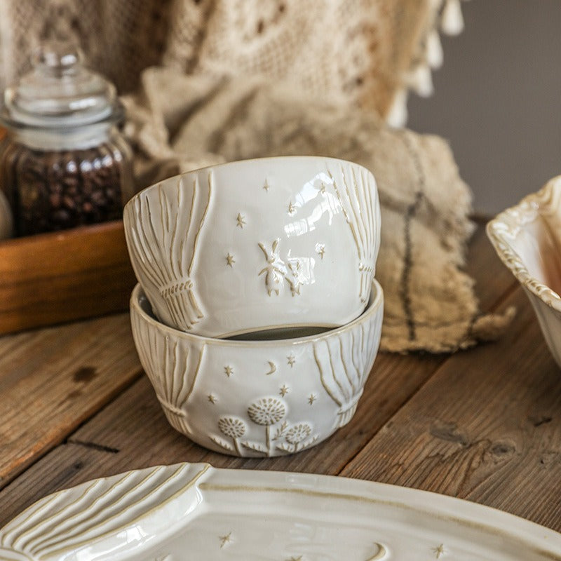 White Garden Dinnerware