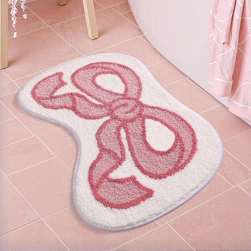 Ribbon Bow Bath Mat
