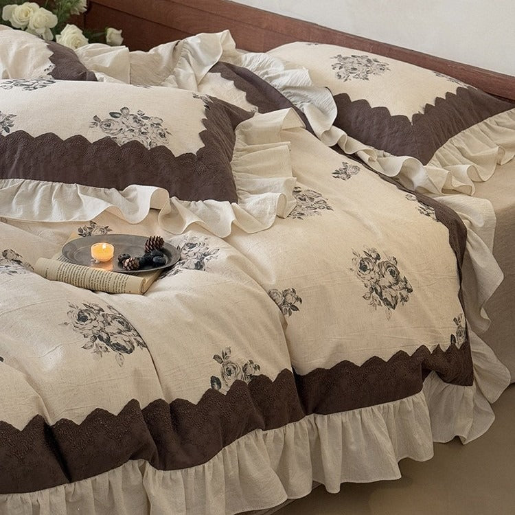 Chocolate Rose Bedding Set