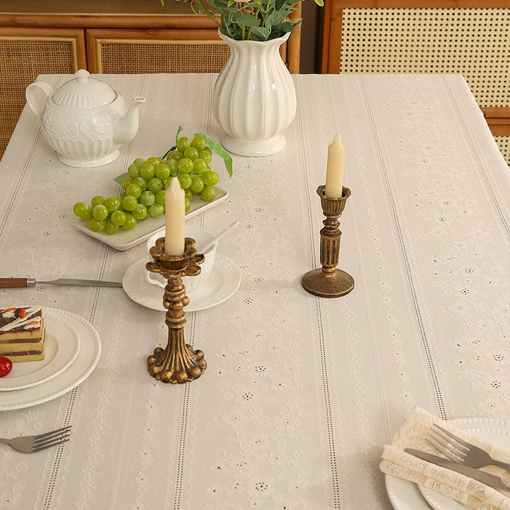 Chateau Lace Ruffle Tablecloth