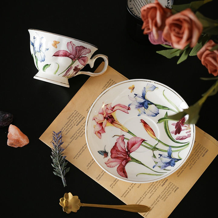 Watercolour Iris Teacup Set