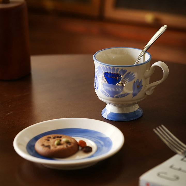 Azure Bloom Teacup Set