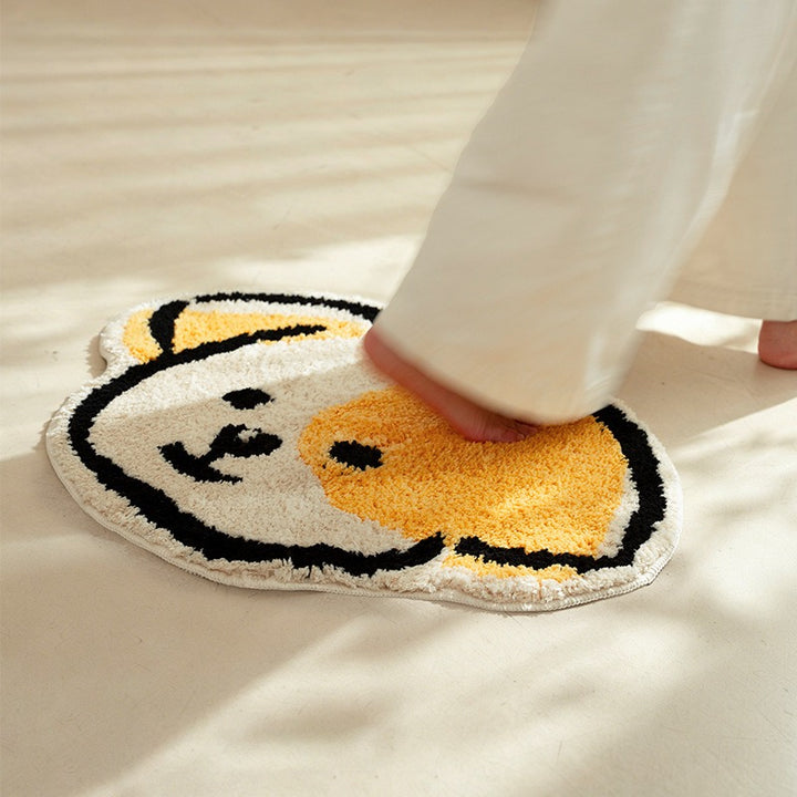 Yellow Fluffy Bath Mat
