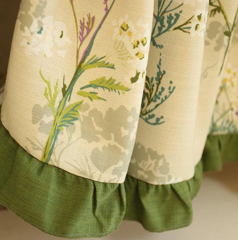 Green Garden Cabinet Curtain