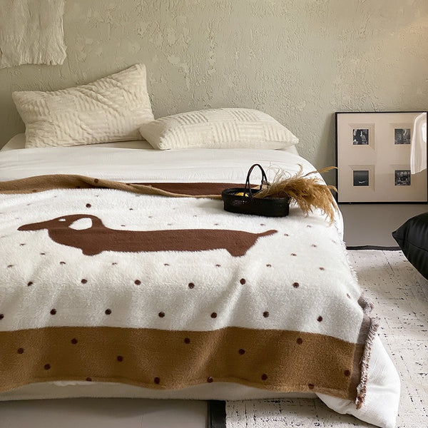 Fuzzy Dachshund Blanket