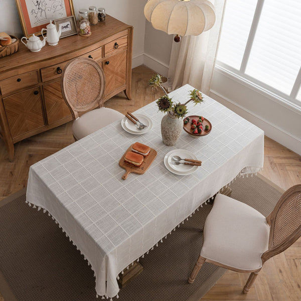 Farmhouse Lattice Tablecloth