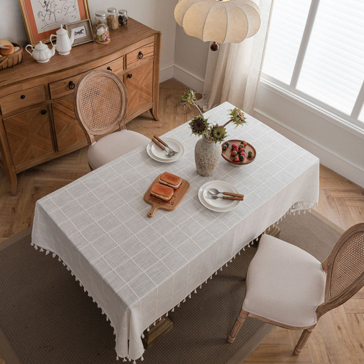 Farmhouse Lattice Tablecloth