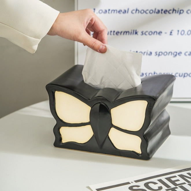 Charming Butterfly Ceramic Tissue Box