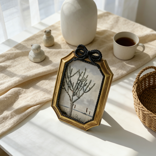 Vintage Rope-Trim Bow Frame