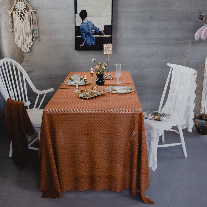 Rustic Ripple Lace Tablecloth