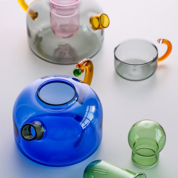 Bubble Pop Glass Teacup & Pot