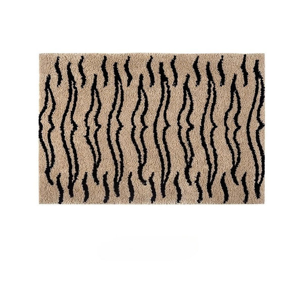 Beige Tiger Stripe Rug
