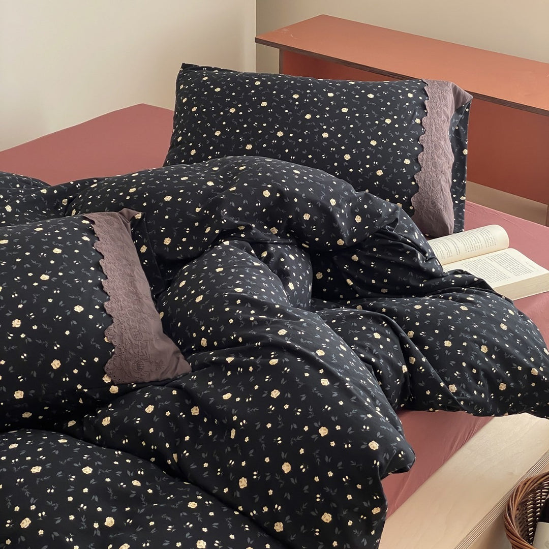 Midnight Bloom Cloud Bedding Set