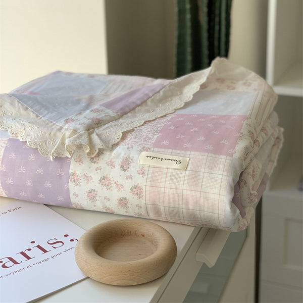 Rural Patchwork Summer Quilted Blanket