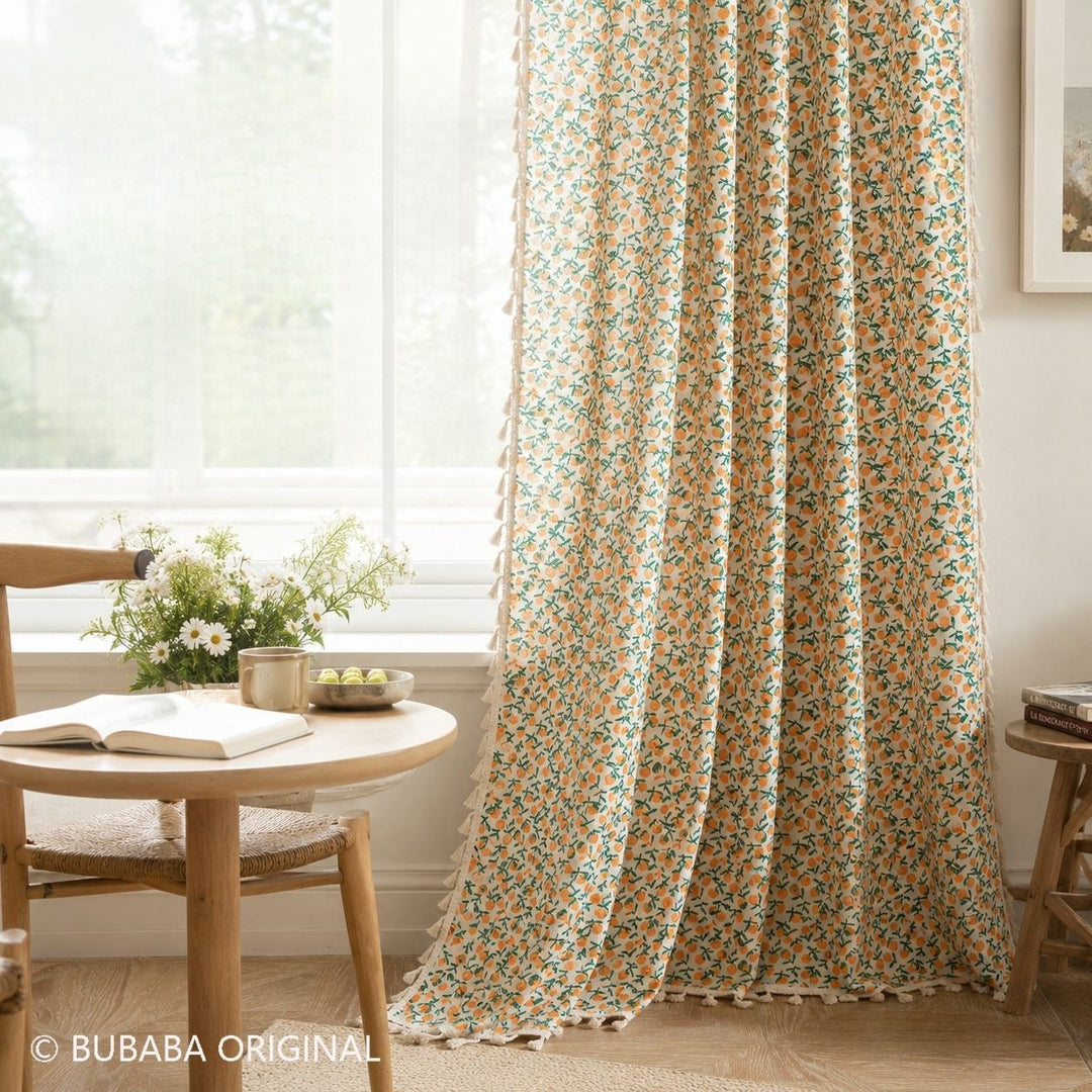 Orange Fun Tassel Curtain