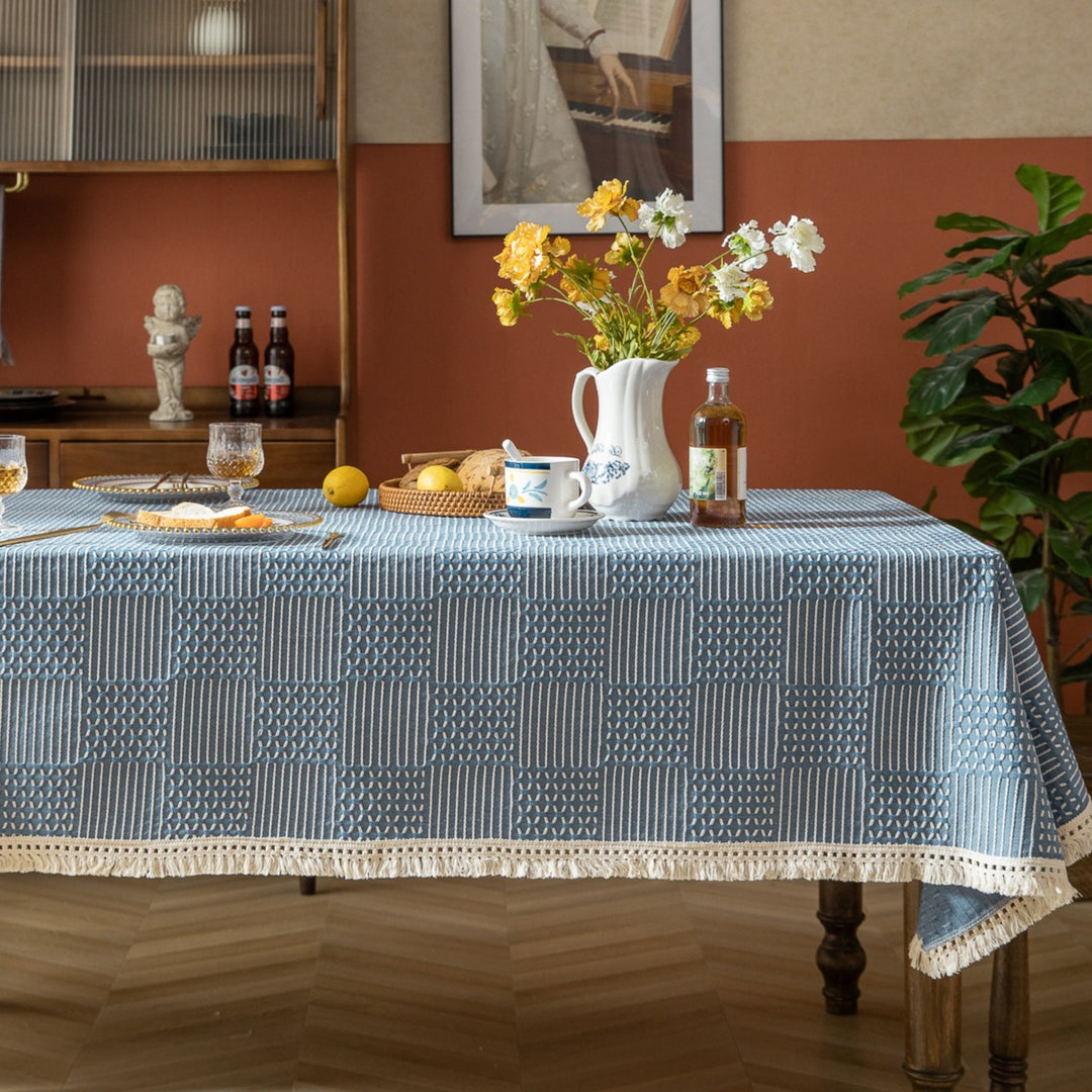 Vintage Geo Weave Tablecloth