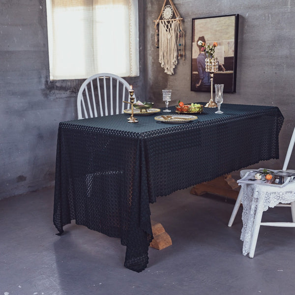 Rustic Ripple Lace Tablecloth