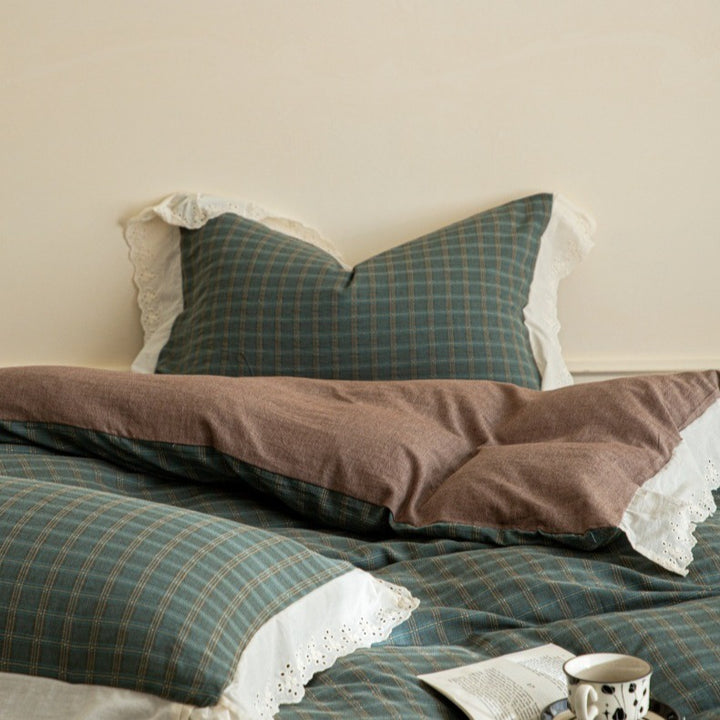 Morning Coffee Tartan Bedding Set