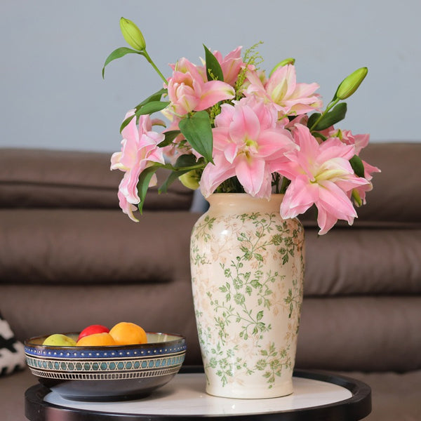 Green Garden Ceramic Vase