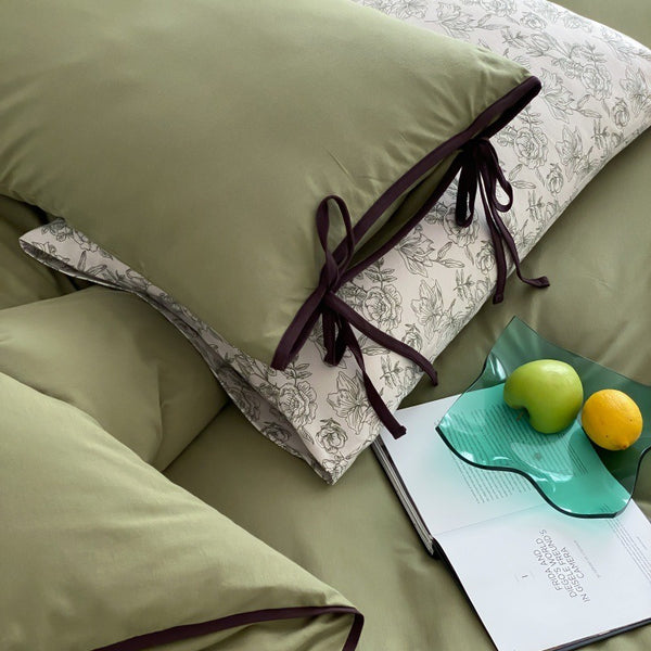 Soft Tie Jersey Cotton Pillowcase Set