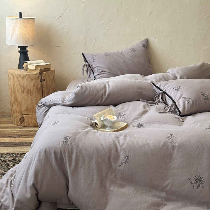 Herb Embroidery Bedding Set