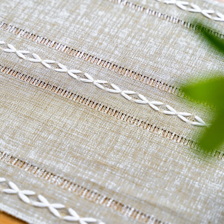 Cloudy Day Tassel Table Runner