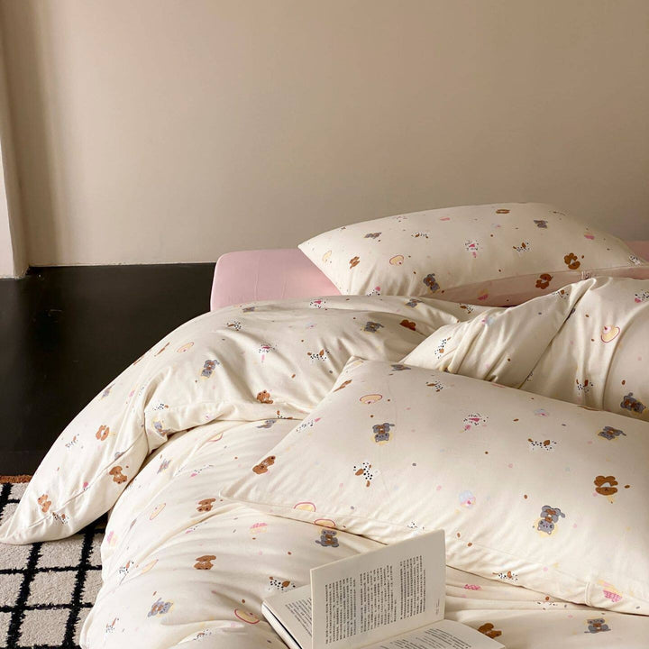 Squirrel & Acorn Dots Bedding Set