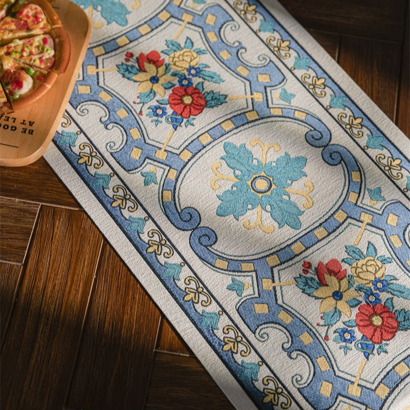 Blue Blooming Table Runner