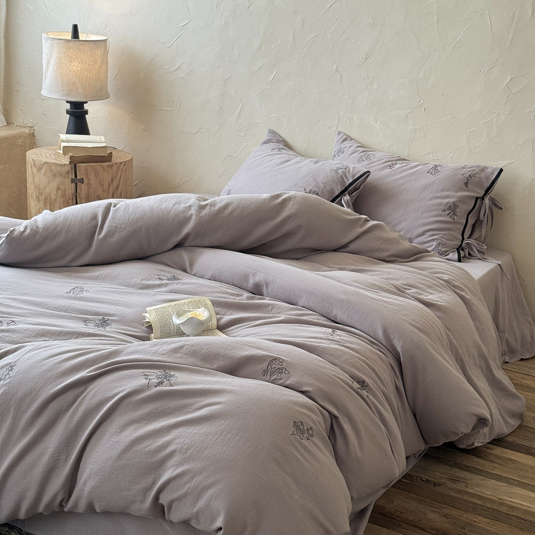 Herb Embroidery Bedding Set