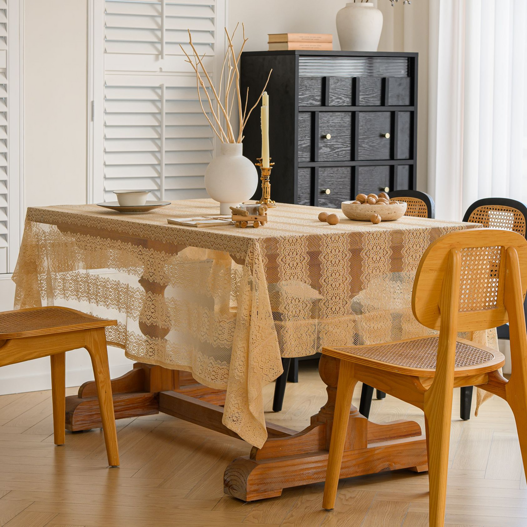 Retro Stripe Lace Tablecloth