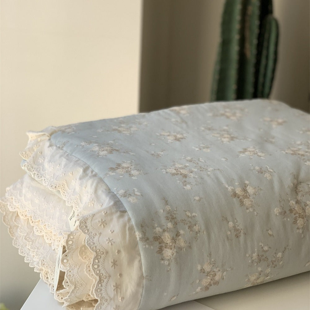 Blue Peace Summer Quilted Blanket