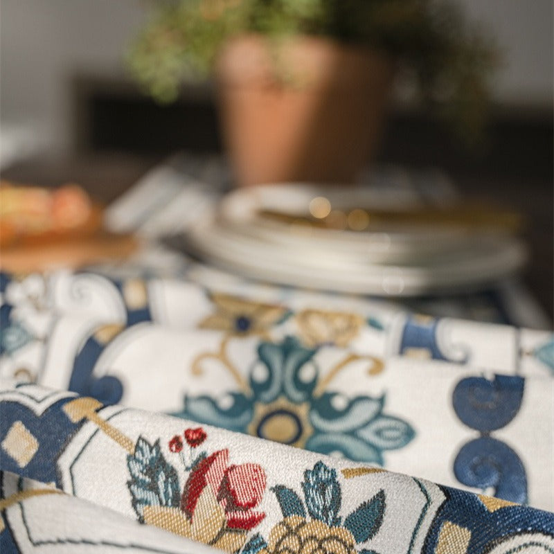 Blue Blooming Table Runner