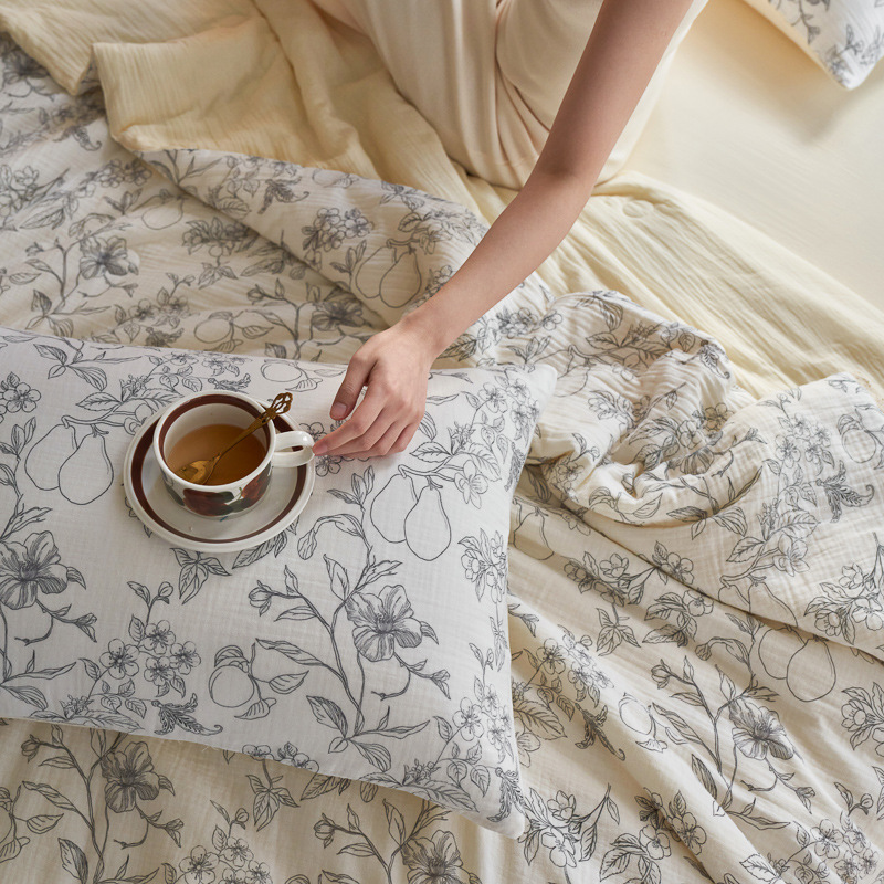 Foliage Time Summer Quilted Blanket