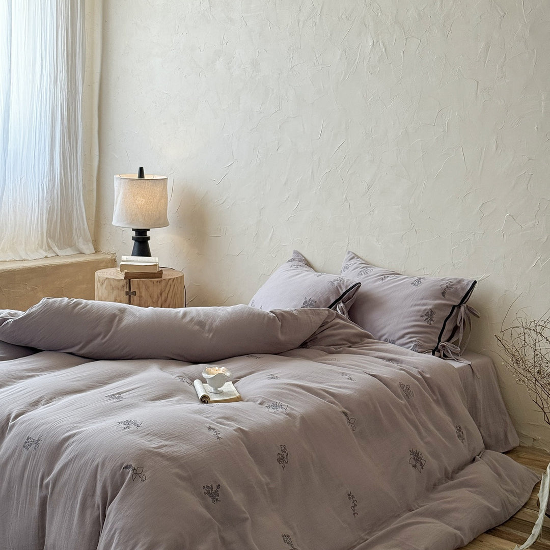 Herb Embroidery Bedding Set