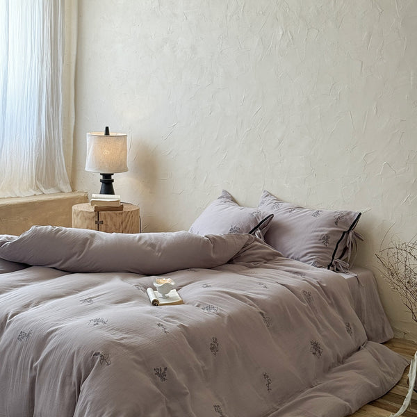 Herb Embroidery Bedding Set