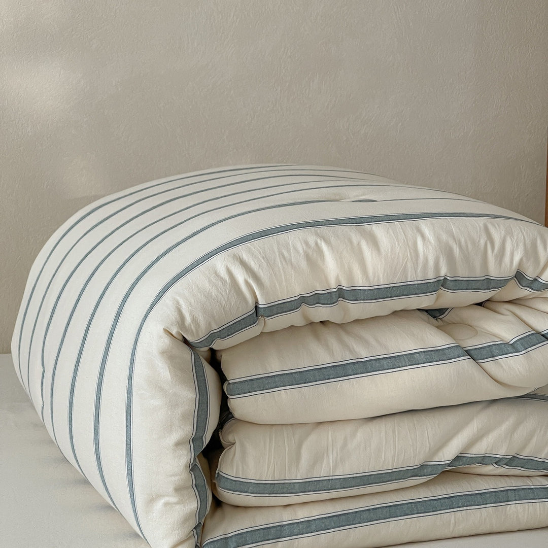 Coastal Stripe Summer Quilted Blanket