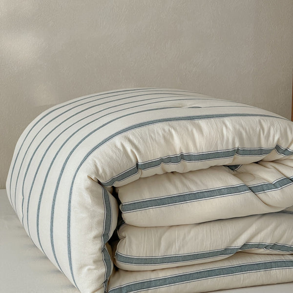 Coastal Stripe Summer Quilted Blanket