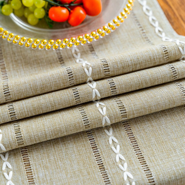 Cloudy Day Tassel Table Runner