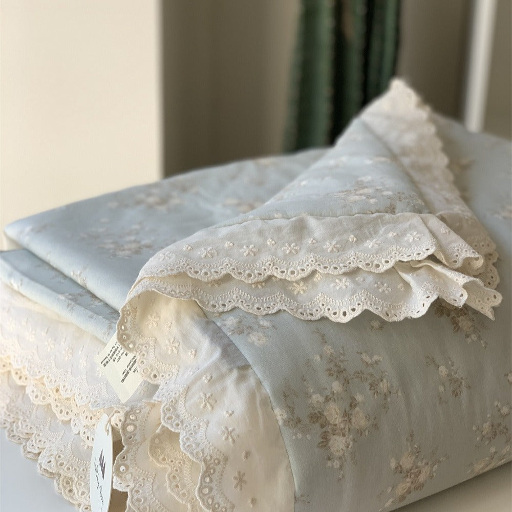 Blue Peace Summer Quilted Blanket