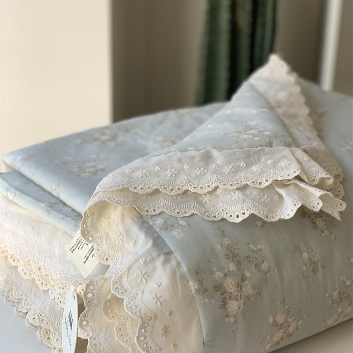 Blue Peace Summer Quilted Blanket