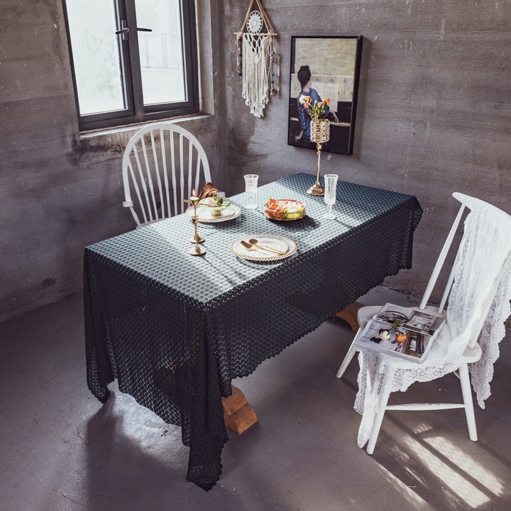 Rustic Ripple Lace Tablecloth