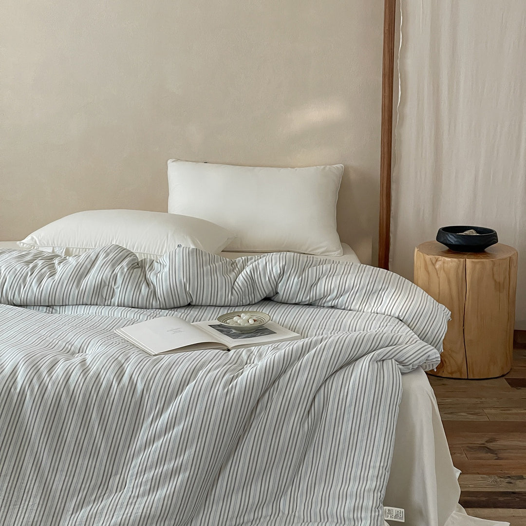 Coastal Stripe Summer Quilted Blanket