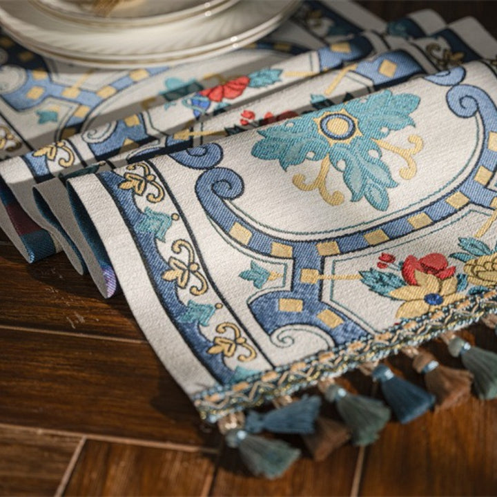 Blue Blooming Table Runner
