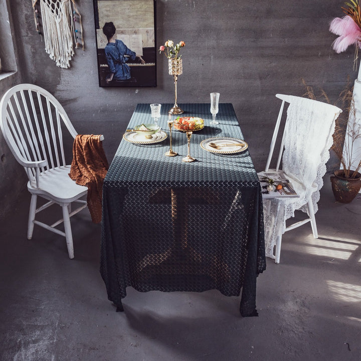 Rustic Ripple Lace Tablecloth