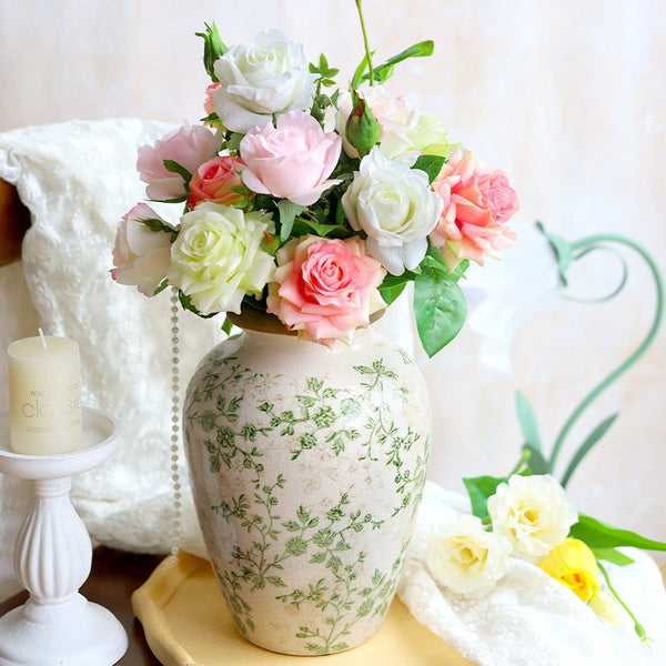 Green Garden Ceramic Vase
