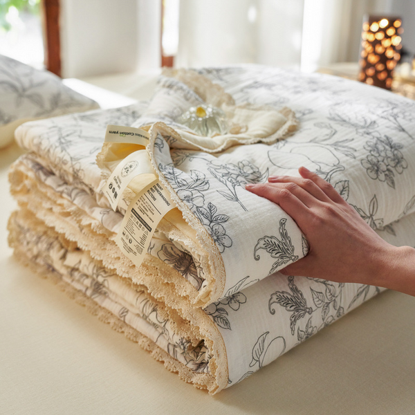 Foliage Time Summer Quilted Blanket