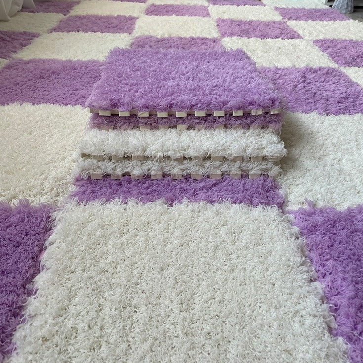 Fluffy Puzzle Tile Set - Lavender Cloud