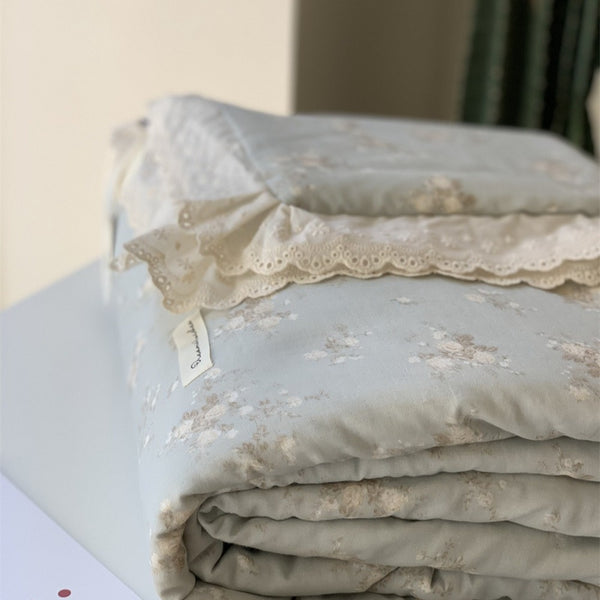 Blue Peace Summer Quilted Blanket